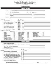 Health History Intake Form PDF